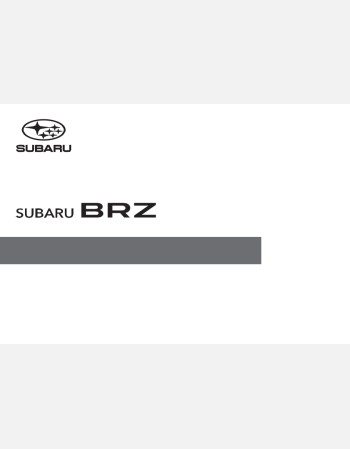 subaru brz 2025-2026 owners manual (jdm)